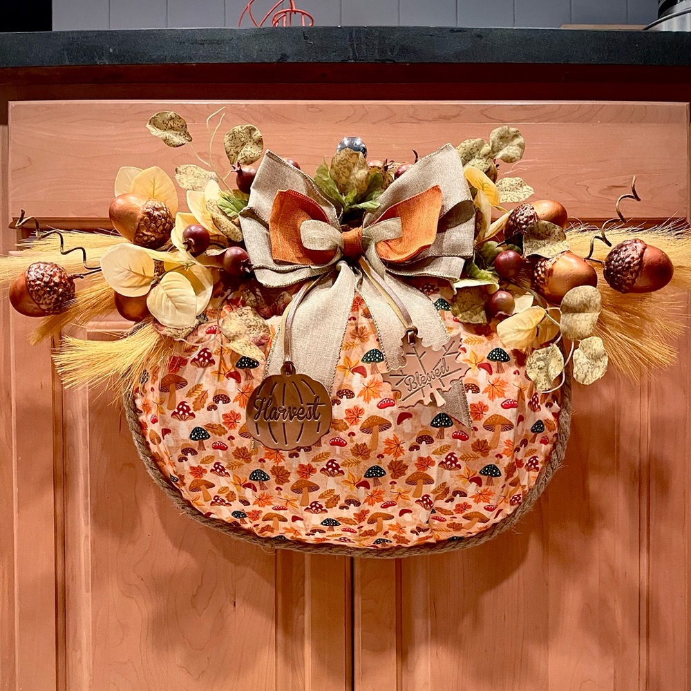 Fall Pumpkin Wreath Homemade